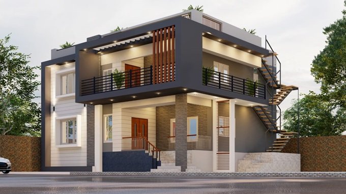 Dutta Residence architectural view